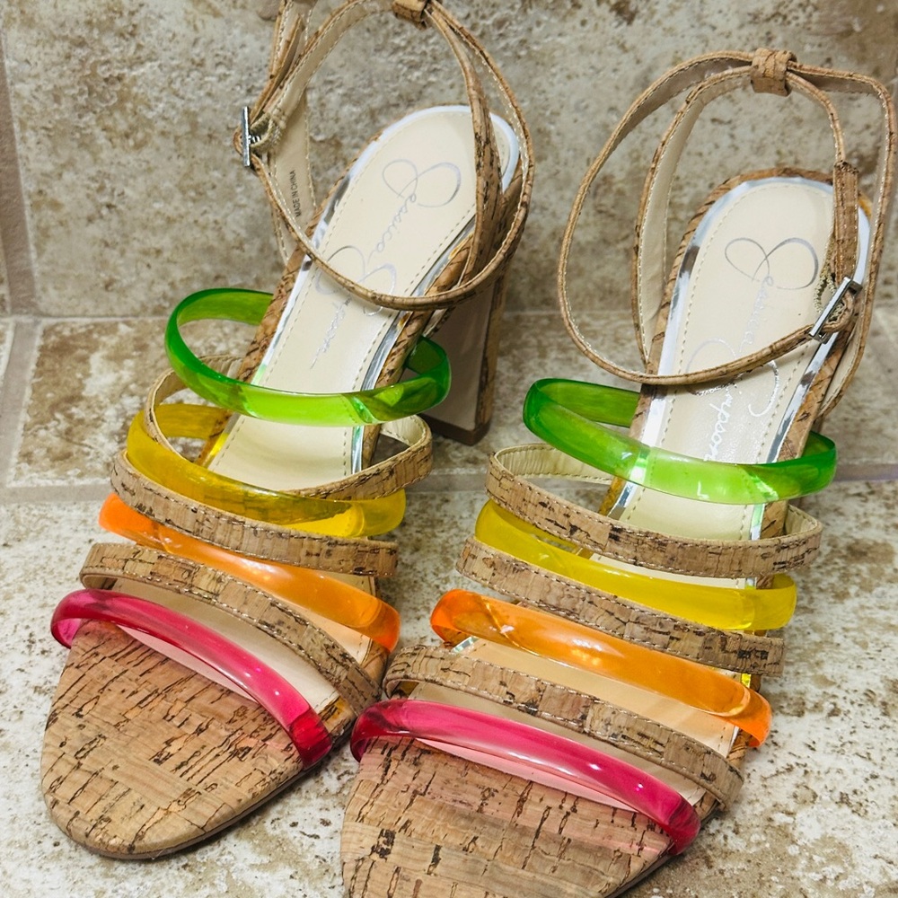 Jessica Simpson Colorful Strappy Sandals